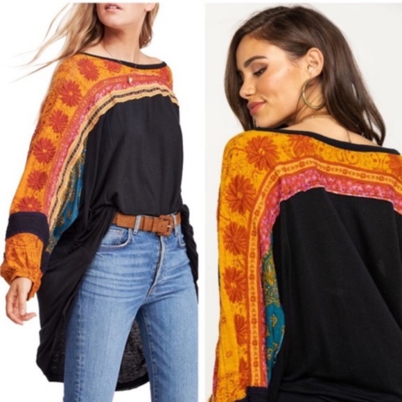 NWT-Free People Boho Embroidered Oversized Tunic - Picture 6 of 11